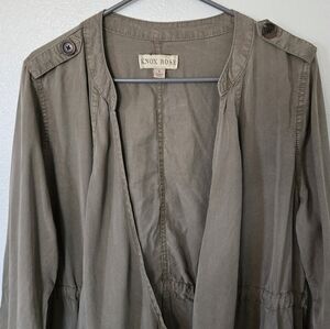 Knox Rose | Olive Green Flyaway Jacket Size Large